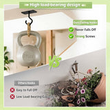Lifyzoon Ceiling Hooks for Hanging Plants - 2.5 Inch Iron Plant Bracket 8 Pack, Metal Plant Hanger Wall Hooks for Plants, Lanterns, Light, Wind Chimes, Indoor&Outdoor Decoration Black