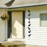 Birds Rain Chain Metal Bird Outdoor Decoration Rainwater Chain for Gutters, 3.28 FT Length with 8 Birds, Durable and Elegant Garden Drainage & Eaves Decor