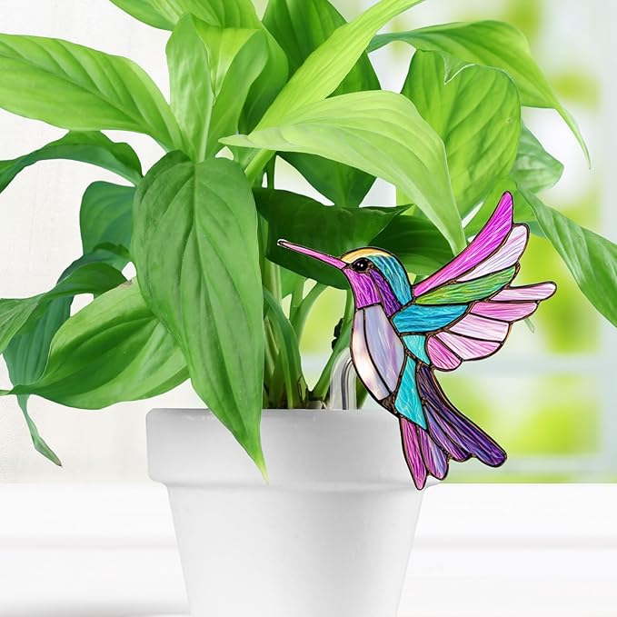 Hummingbird Gifts for Women Mom Grandma, Hanging Planter for Indoor Outdoor Garden, Bird Lover Plant Decor, Mothers Day Birthday Gifts from Daughter Son(4)
