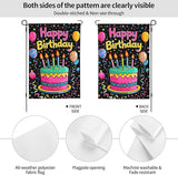 Happy Birthday Garden Flags 12×18 Inch Double Sided Decorative Yard Banner Seasonal Flag for Outdoor Outside Decor
