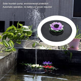 Milltrip Flower Solar Fountain, Floating Solar Powered Water Feature for Bird Bath, Garden Pond & Outdoor Decor (Purple)