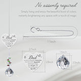 Memorial Gifts for Loss of Dad,Memorial Crystal Suncatcher Ornament, Sympathy Gifts for Loss of Father,Hanging Crystals Ornament for Window Rainbow Maker Prisms Home Decor Gift