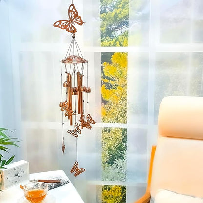 Butterfly Wind Chimes Outdoor Butterfly Gifts for Women/Men/Mom/Grandma/Wife Birthday Gifts Memorial Gift Metal WindChimes for Outside/Indoors, Home, Lawn, Porch, Patio, Garden Decor, Yard Decorations