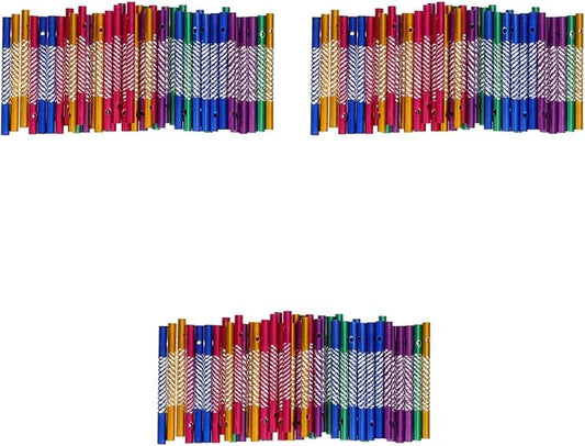 Toddmomy 150 Pcs Aluminum Wind Chime Tubes for Crafts, 3.14" Metal Replacement Parts for DIY Garden Patio Hanging & Chime Repair Kit (Assorted Color)