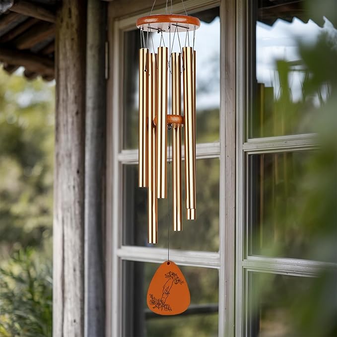 37 Inches Mother Wind Chimes for Outside/Yard, Wind Chimes for Mom Birthday Gifts from Daughter, Son for Mom Outdoor Gifts Garden, Patio Decor - Mother Daughter Gift