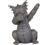 Pacific Giftware Garden Dragon Dabbing Dragon Garden Display Decorative Accent Sculpture Stone Finish 10 Inch Tall