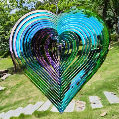 Wind Spinners Outdoor Yard Spinners - Metal Wind Spinner Outdoor Hanging, Wind Chimes for Outside, Spiral Crystal Wind Spinner, Garden Wind Spinners, （10 inch）