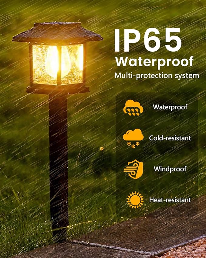 Albelt Solar Pathyway Lights Outdoor, 8 Pack Waterproof Solar Garden Lights with Auto On/Off, Landscape Lighting for Garden, Yard, Pathway, Patio, Driveway Decor
