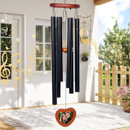 37” Large Deep Tone Wind Chimes Outdoor, Aluminum Metal Tubes, Waterproof Garden Patio Decor, Memorial Sympathy Wind Chime Gift for Mom, Loved Ones