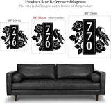 Personalized Gothic House Number metal Signs,Custom Address Number Metal Wall Art Decor,Black Plaques Outdoor wall Decorative Signage,Shed(8-30 Inches) (Crow Rose)