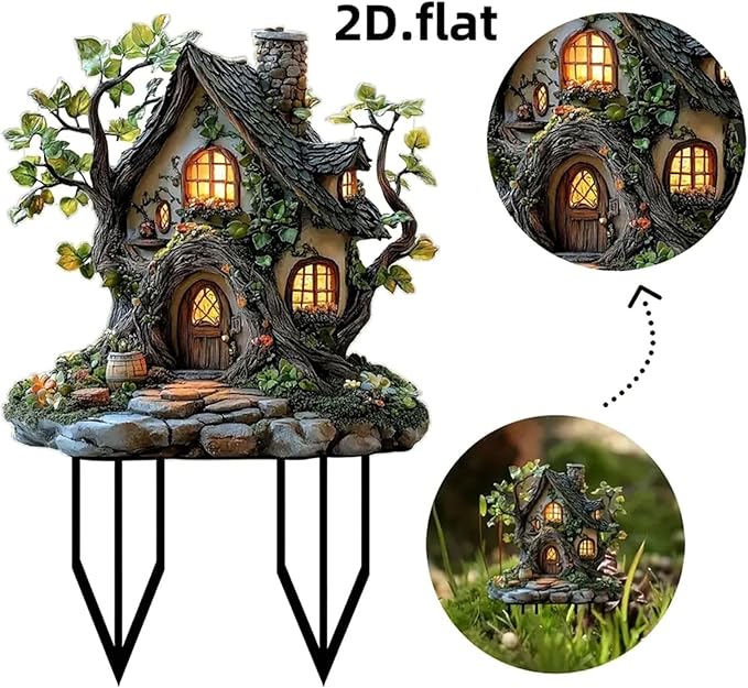 Garden Pathways Marker Squirrels Stake for Flower Beds Fences Decorative Outdoor Sign Landscape Accent Garden Fence Decorative Signboard