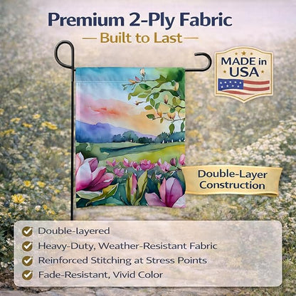 Caroline's Treasures Louisiana Magnolias in Watercolor Garden Flag Mailbox Flag Decorative Yard Flag Banner Outside Patio Artwork Yard Flower Beds, Garden Size, Multicolor