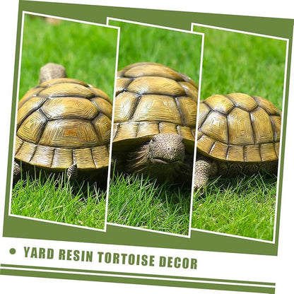Decorative Tortoise Resin Ornament for Garden Charming Outdoor Sculpture for Lawn Patio and Home Unique Rustic Garden Lovers