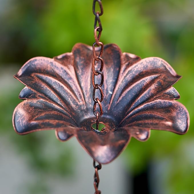 HOUYANG 8.5FT Hummingbird Rain Chain,Rain Chains for Outside,Rainwater Catcher Chains, Outdoor Garden Yard Decor