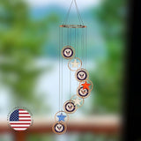 Red Carpet Studios Windchimes Patriotic Spiral Wind Chime Mobile, 23" Long, United States Navy