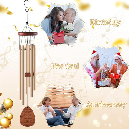 Christian Gifts for Women Men - Inspirational Bible Verse Wind Chimes for Outside, Religious Faith Based Gifts for Mother Sisters Friends Birthday Christmas Easter Baptism Communions