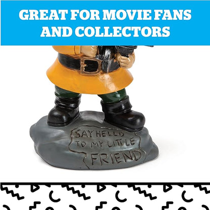 Angry Little Garden Gnome Statue, Outdoor Lawn & Yard Home Defender, Combat Figurine Sculpture Decorations, Funny Housewarming Gag Gift