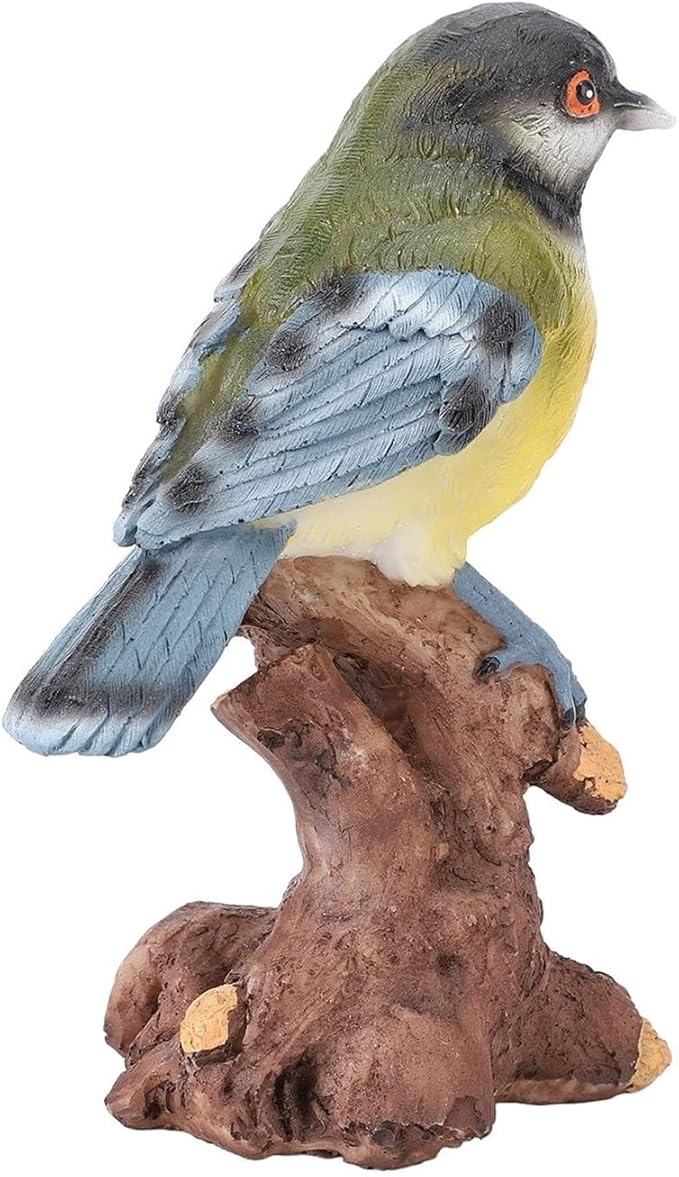 Cute Statues Garden Bird Statue Outdoor Statues On The Stone Ornament Backyard Decor(On the Branches)