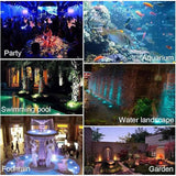 Pond Lights Colored with Timer, Underwater Fountain Light LED RGB IP68 Waterproof Submersible Spotlight for Outdoor Fish Pond Fountain Garden Lawn Yard Waterfall (Set of 3)