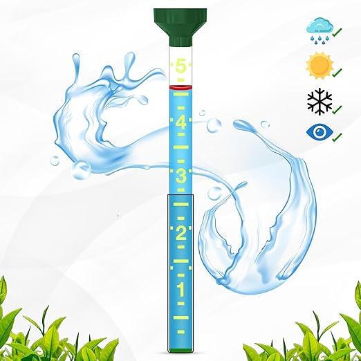 Headwind EZRead 26” Giant Professional Outdoor rain Gauge, USA Made Heavy Duty All Weather Freeze Proof mountable with Float, Hunter Green (820-0019)