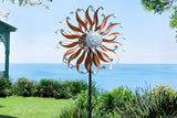 LimeHill Wind Spinners Outdoor Metal Large Wind Spinners for Yard and Garden, Kinetic Wind Sculptures & Spinners with Stake for Family (24" W x 84" H)