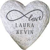 GiftsForYouNow Personalized Infinity Love Engraved Heart Garden Stone, 8.5”