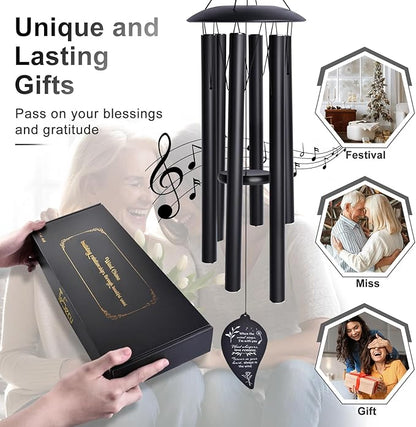 Wind Chimes for Outside, 40" Sympathy Wind Chimes Memorial Wind Chime for Loss of Loved One Mother Father, Large Deep Tone Wind Chimes Outdoor for Garden Hanging Décor,Sympathy Gifts