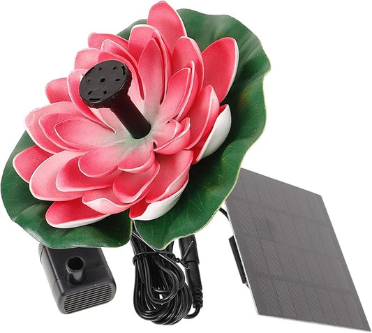 LIOOBO Solar Floating Fountain Lotus-Style Pond Fountain Outdoor Garden Water Feature Solar-Powered Floating Decor for Pool and Pond