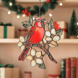 Cardinal Handmade Resin Suncatchers, Artisan Boho Sun Catcher Stained Glass Effect Memorial Window Hanging Garden Decor, Gift for Mother's Day Mom Grandma Wife Women