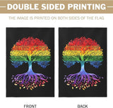 Gay Pride Flag for Outside House LGBTQ Rainbow Tree Life Garden Flags 28 x 40 Double Sided Large Lawn Seasonal Decorative