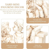 SUPVOX Resin Boy Girl Garden Statue Ornament Artistic Outdoor Decorative Figurines for Patio Lawn Tree Accent Fall Garden Decor Craftsmanship Resin Sculpture