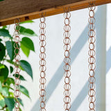 Faux Copper Interlocking Loop Rain Chain for Gutters and Downspouts Decorative Hanging Metal Rain Catcher Chain, Rustic Farmhouse Patio, Pergola & Backyard Decor