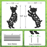 Dog Stakes for Outside, Lawn Ornaments Yorkie Metal Garden Decor for Outdoor,Yard,Lawn,Garden Decor Stakes