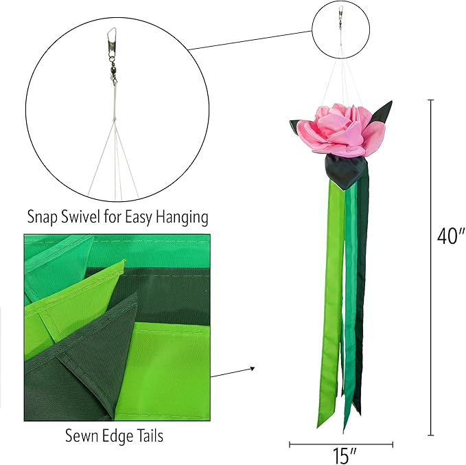 In the Breeze Pretty as a Rose 3D Windtail (4630)