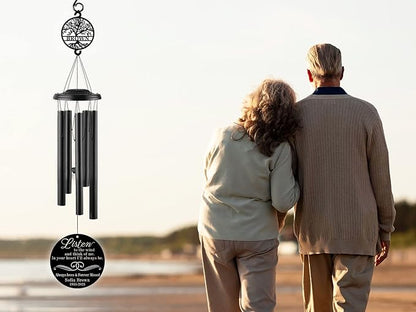 Sympathy Wind Chimes 37" Personalized Memorial Wind Chimes Memorial Personalized Memorial Wind Chime Bereavement Gifts for Loss Custom Remembrance Gift for Loss Large Personalized Wind Chimes……