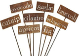 Classic Metal Garden Markers 19 Inches Tall (Bulk Discount 10 Markers, Naturally Rusted)
