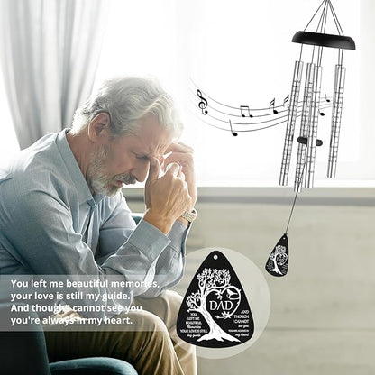 Fabuday Memorial Gifts Wind Chimes - Sympathy Gift for Loss of Dad, Windchimes in Memory of a Loved One for Bereavement Condolence Grief Funeral Condolences Remembrance Grieving, Cardinal Family Tree