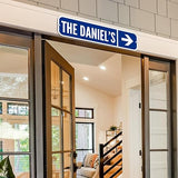 SmartSign Customize Your Own Blue Street Sign with Right Arrow | 6" x 24" 3M EG Reflective Aluminum