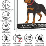 SmartSign Beware Of Guard Dog Warning Sign - 10"x7", 40 mil Laminated Rust-free Aluminum - Funny Metal Signs for Entrances, Outdoors, Patio, Gifts, Cafe - Guard Dog Theme, Made in USA