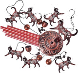 Outdoor Cat Wind Chimes Gifts for Mom - with 4 Tubes 6 Bells 7 Cats Wind Bell, Romantic Wind Catcher, Mobile Cat Decor, Cats Bell, Cats Windchimes for Home, Balcony, Tree, Festival, Garden Decoration