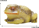 Realistic Toad Figurines, 2 Pack Lifelike Cane Toad Sculptures for Garden Decor, Yard Ornament, Patio Lawn Decoration, Simulation Frog Statues for Outdoor Halloween Prank Props