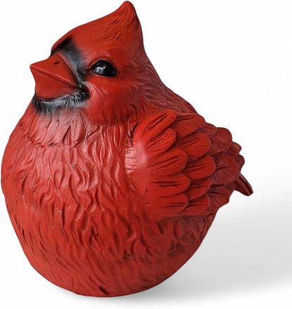 Gift Essentials Stocky Cardinal Garden Statue and Key Hider - Hides a Secret Extra Hidden Key Outside in Garden, Yard or Porch