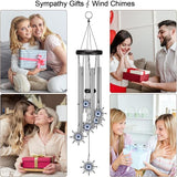 Wind Chimes for Outside Clearance, Wind Chime with Natural Sounds, Outdoor/Indoor Decorations for Patio, Porch, Backyard and Garden Decor (Sun Evil Eyes)
