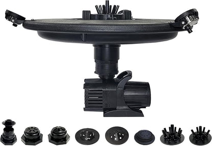 HALF OFF PONDS Floating Fountain, 3/4 HP Pond Aerator, 200 ft Cord, 8,000 GPH Water Pump, 11 Spray Patterns, White LED Lights, for Ponds, Lakes & Water Gardens