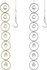 2PCS Crystals Hanging Ornaments Decor Pendant Ornament with 20mm Crystal Balls for Wind Chimes, Hanging Sunlight Catche, Window Ornament, Meditation, Fengshui, Yoga