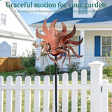 360° Metal Wind Spinner – Willow Leaf Kinetic Sculpture for Outdoor Patio Lawn Yard and Garden Decor
