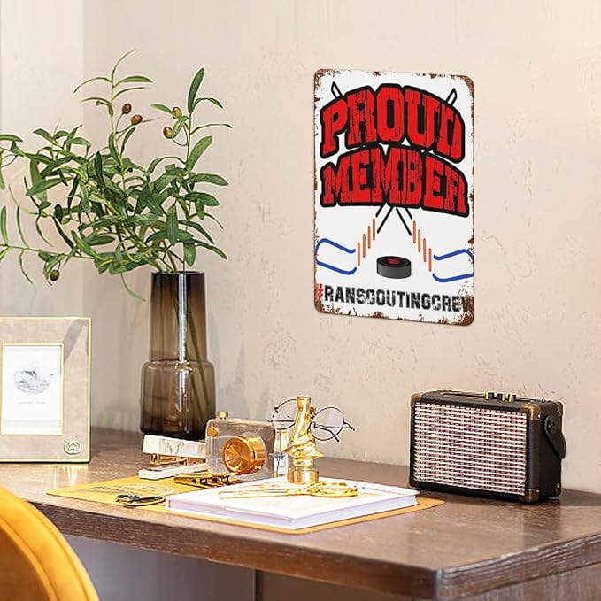 patio wall decor PROUD MEMBER Ran scoug crew metal signs vintage Funny for Home Decor Bathroom Yard Wedding Street Garage Funny Coffee Kitchen Garden Office 8X12inch