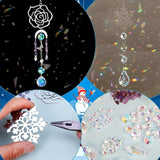 Sun Catchers, 408 Pieces Colorful Crystal Suncatcher with Chain Pendant Ornaments Hanging Crystals Prism Rainbow Maker for Windows Indoor Outdoor Car Mirror Garden Decor Wedding Party Xmas Gift (400)