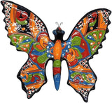 Wall Butterfly Medium Hand Painted Indoor Outdoor Multi Colored (Talavera)