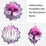 8 Inch Sublimation Wind Spinner, 3D Aluminum Metal Wind Spinner with Hook, Indoor Yard Garden Hanging Decoration, Weather Resistant Rotating Spiral Ornament, Purple Magic Tree